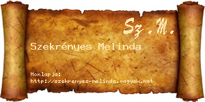 Szekrényes Melinda névjegykártya